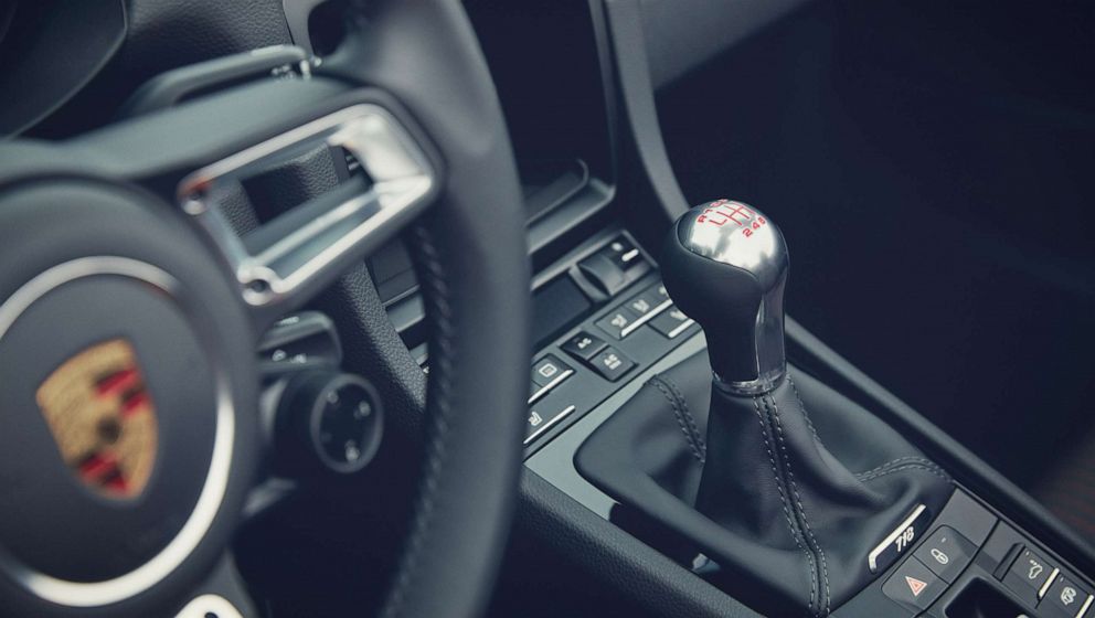 PHOTO: Porsche's 718 models are equipped with a 6-speed manual transmission.