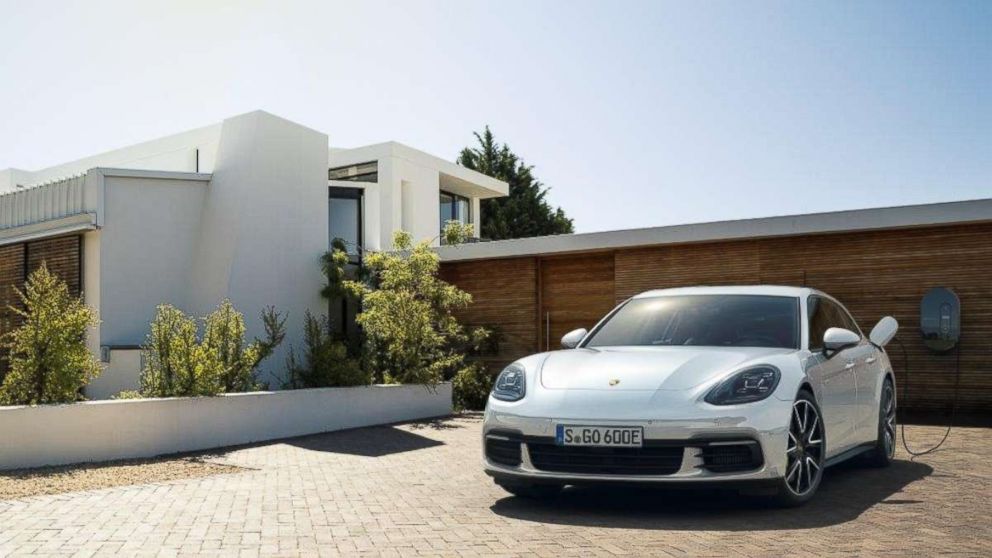 PHOTO: The Porsche Panamera 4 E-Hybrid Sport Turismo has four powertrains: three gasoline and one plug-in hybrid that adds an electric motor to enhance performance. 