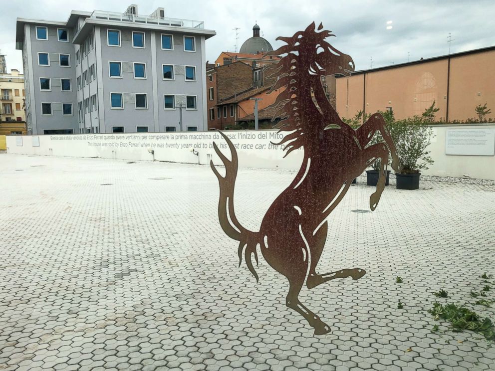 PHOTO: Ferrari’s famous prancing horse logo seen here at the Ferrari museum in Modena, Italy. 