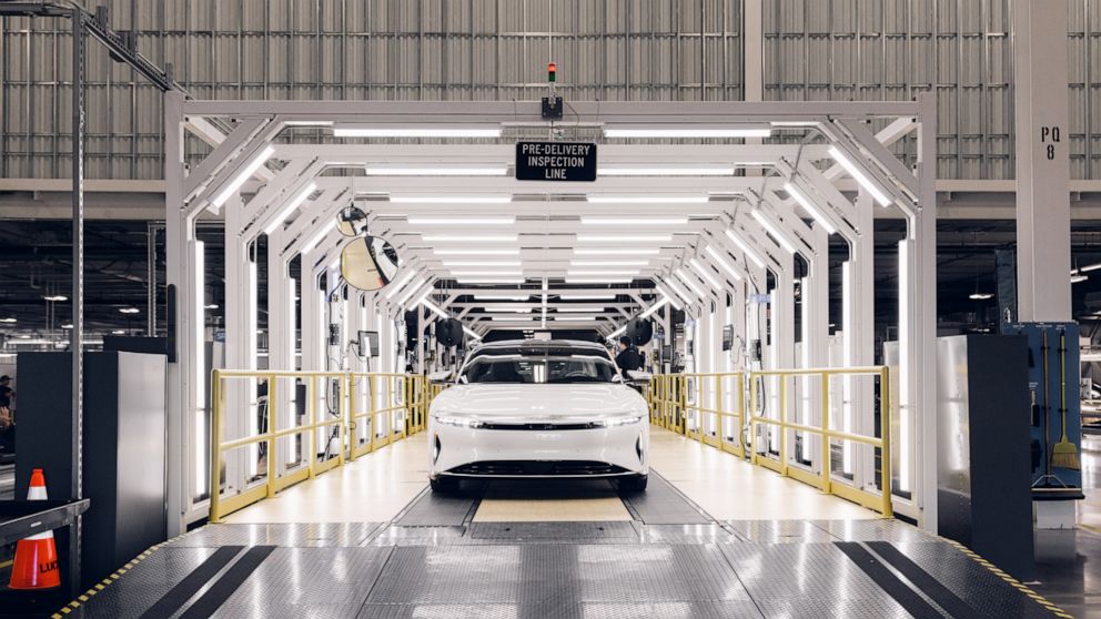 PHOTO: Lucid builds its vehicles at a facility in Casa Grande, Ariz.