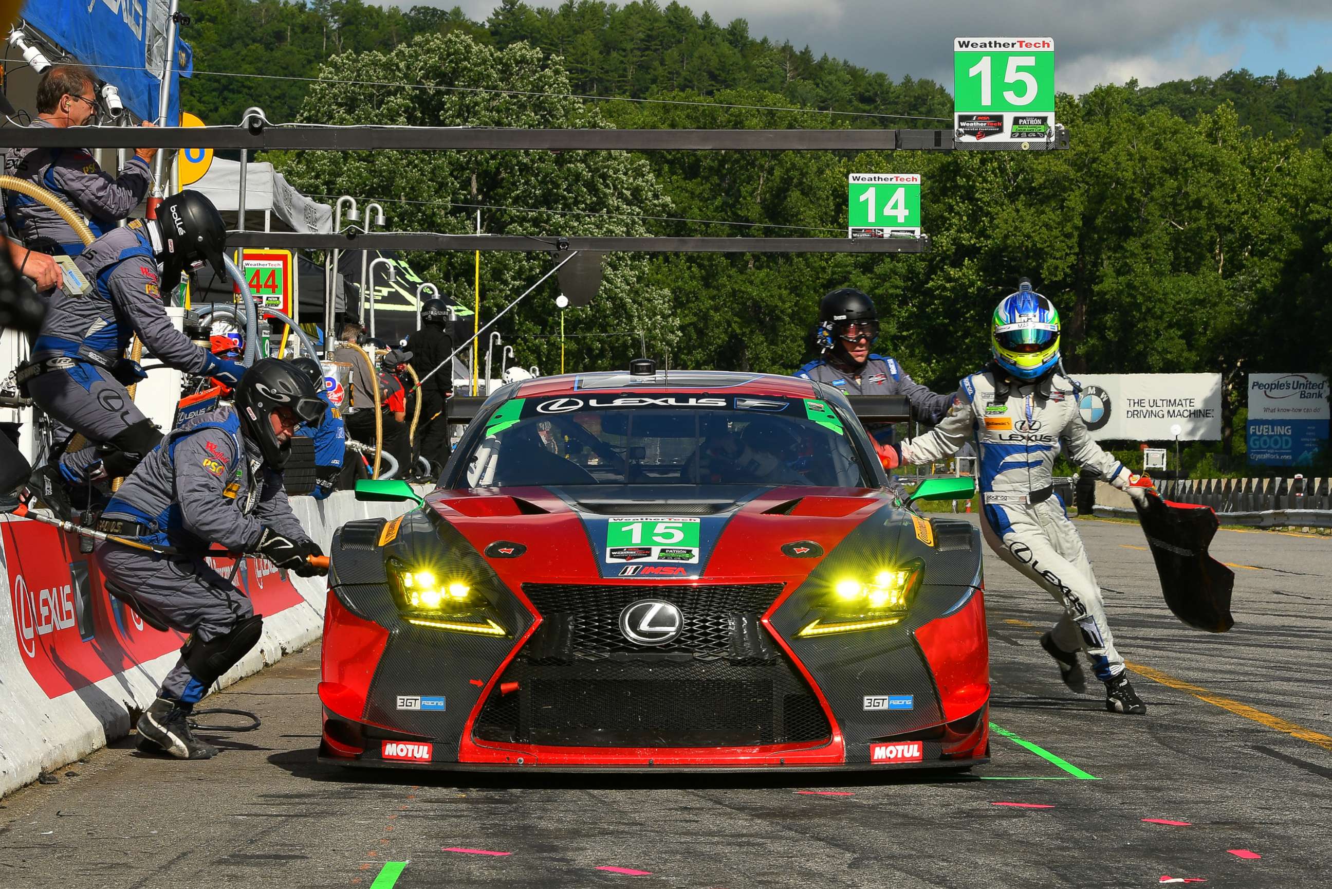 PHOTO: A pit stop at the Lime Rock Park race circuit in Connecticut.