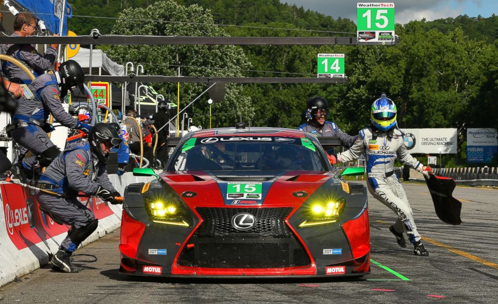 PHOTO: A pit stop at the Lime Rock Park race circuit in Connecticut.