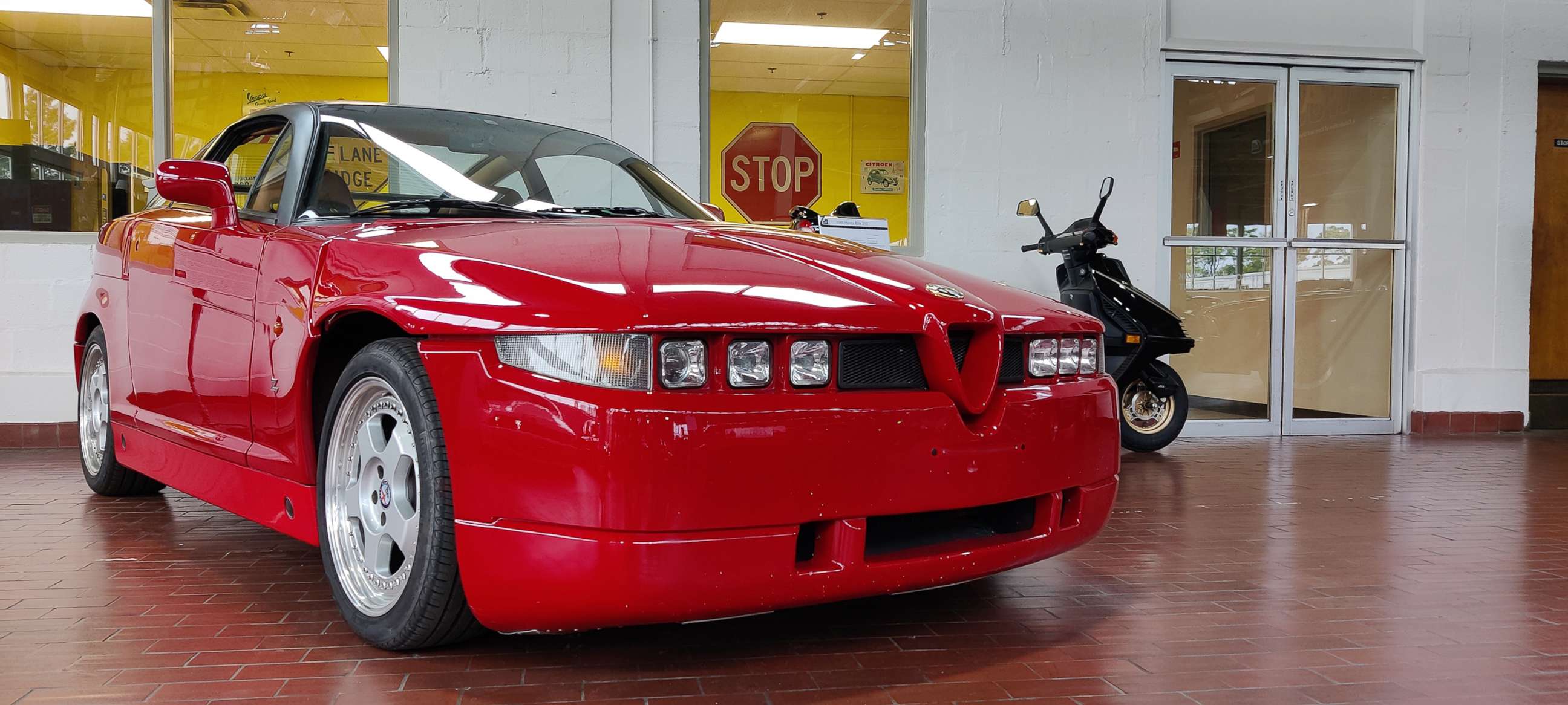 PHOTO: A 1991 Alfa Romeo SZ displayed at the Radwood exhibit at the Lane Motor Museum in Nashville, Ky., August 2021.