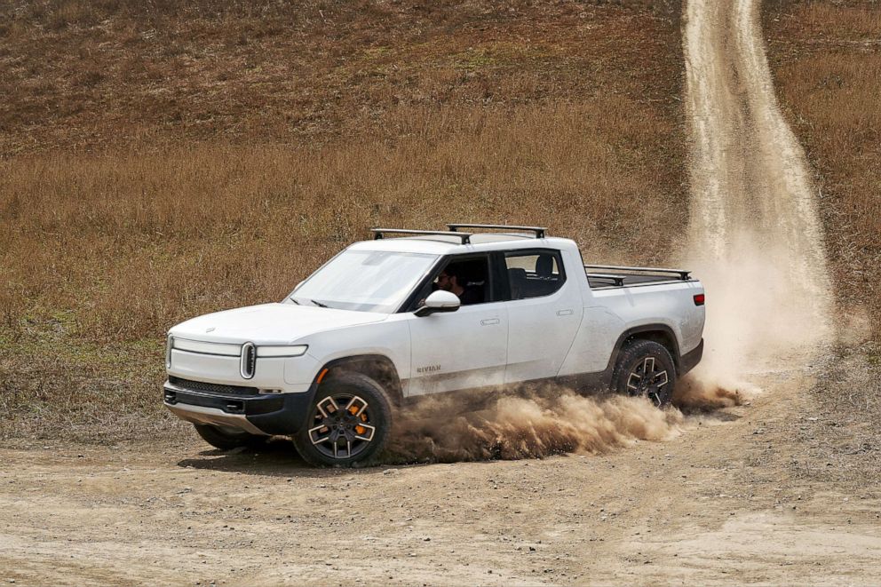 PHOTO:  The Rivian R1T all-electric truck, photographed last year near Mendoza, Argentina, will be competing for the first time in the Rebelle Rally. Rivian says the 4X4 gets a 300+ mile range. 
