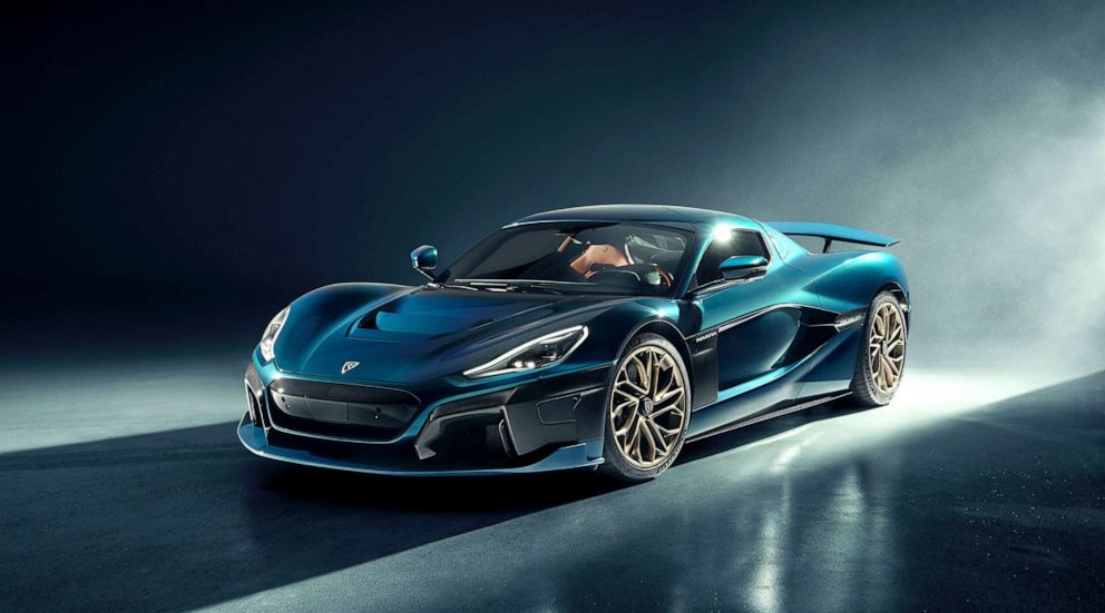 PHOTO: Rimac Automobili, a Croatian manufacturer, unveiled its all-electric, 1,914 horsepower hypercar "Nevera" in June 2021.