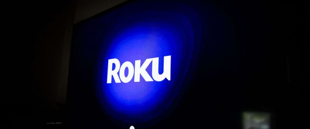 PHOTO: A Roku Inc. signage on a Smart television in an arranged photograph in Hastings-on-Hudson, N.Y., May 2, 2021.
