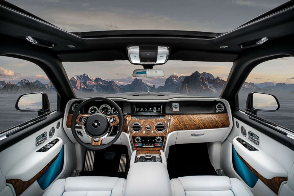 PHOTO: The interior of the Rolls-Royce Cullinan SUV is pictured in an undated handout image.