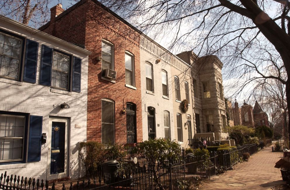 PHOTO: A row of homes on Capitol Hill in Washington, Dec. 12.