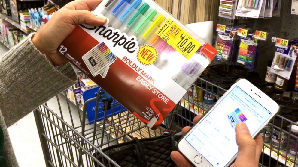 PHOTO: During her own experiment of buying high and selling low, which aired on "Good Morning America," tech contributor Becky Worley found a set of Sharpie pens marked down to $10. On Amazon, they are selling for $17.89.