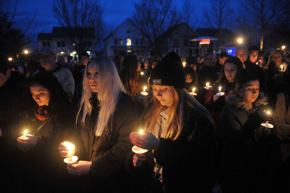 PHOTO: On April 2, 2019, a candlelight vigil was held in Robbinsville New Jersey, the hometown of college student Samantha Josephson who was murdered in Columbia, South Carolina after getting into a car she thought was an uber.