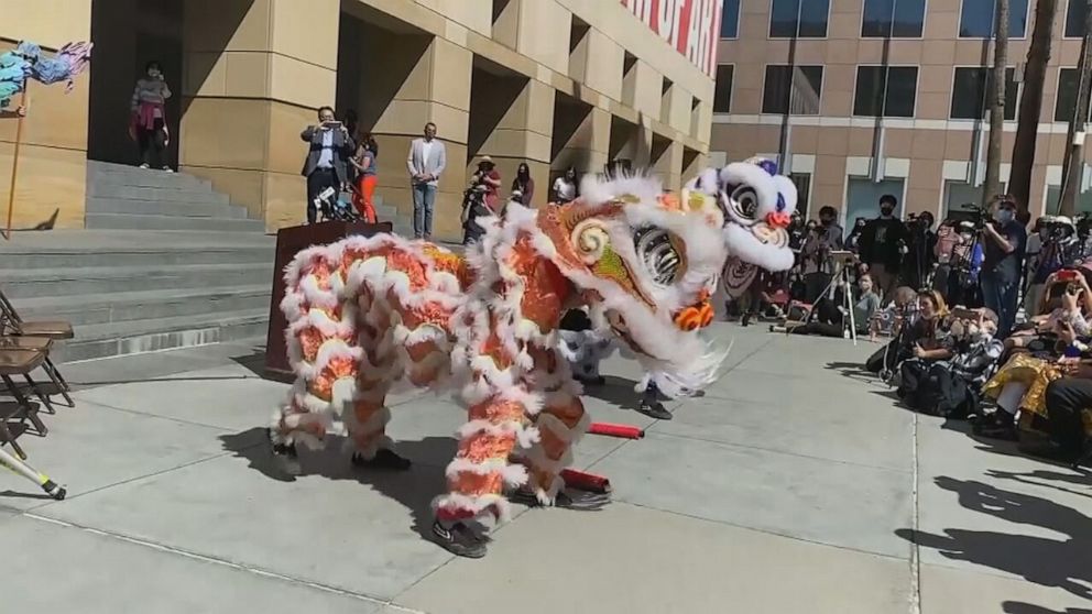 PHOTO: In a ceremony on Sept. 29, 2021, in San Jose, Calif., the city of San Jose apologized for burning down the city's Chinatown in 1887.