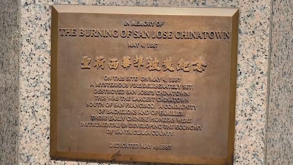 PHOTO: In a ceremony on Sept. 29, 2021, in San Jose, Calif., the city of San Jose apologized for burning down the city's Chinatown in 1887.