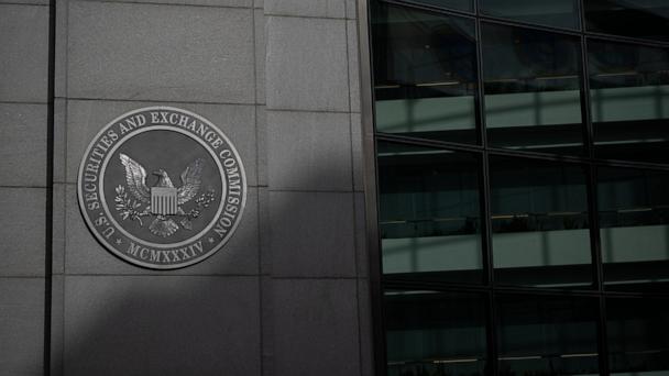 The Securities and Exchange Commission (SEC) headquarters during an Occupy the SEC rally in Washington, D.C., Jan. 27, 2023. 