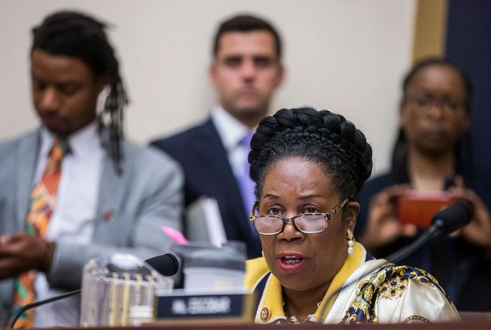 PHOTO: In this June 19, 2019, file photo, Rep. Sheila Jackson Lee speaks during a hearing on slavery reparations held by the House Judiciary Subcommittee on the Constitution, Civil Rights and Civil Liberties on June 19, 2019, in Washington, DC.
