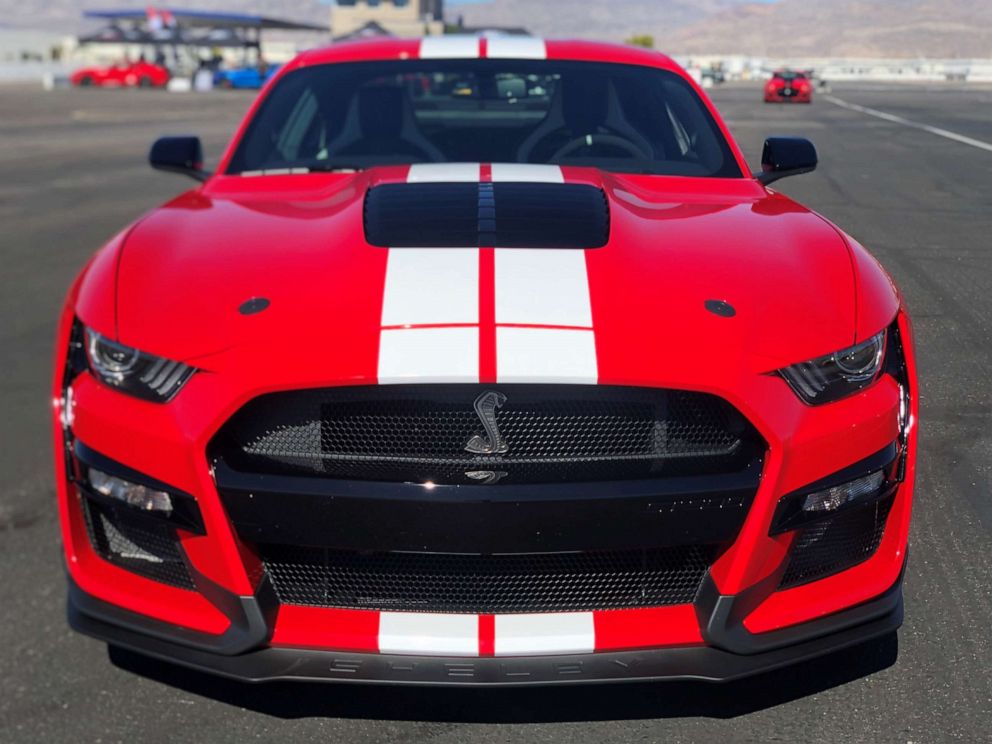 PHOTO:  The Shelby GT500's powertrain is a 760 horsepower supercharged 5.2-liter V8 engine that revs to 7500 rpm with a seven-speed dual-clutch automatic.