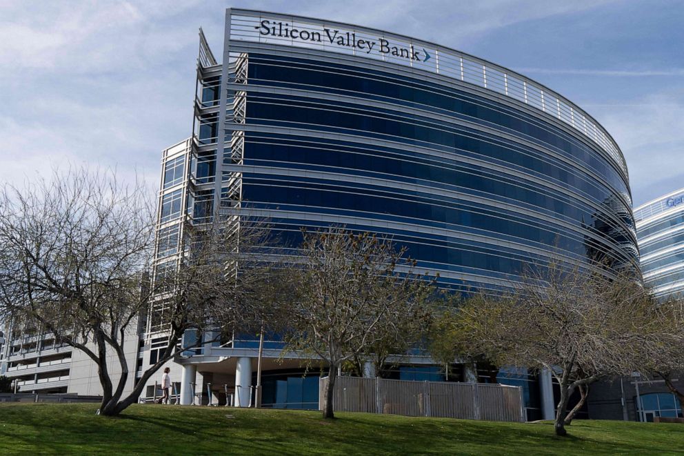 PHOTO: A Silicon Valley Bank office is seen in Tempe, Ariz., March 14, 2023.