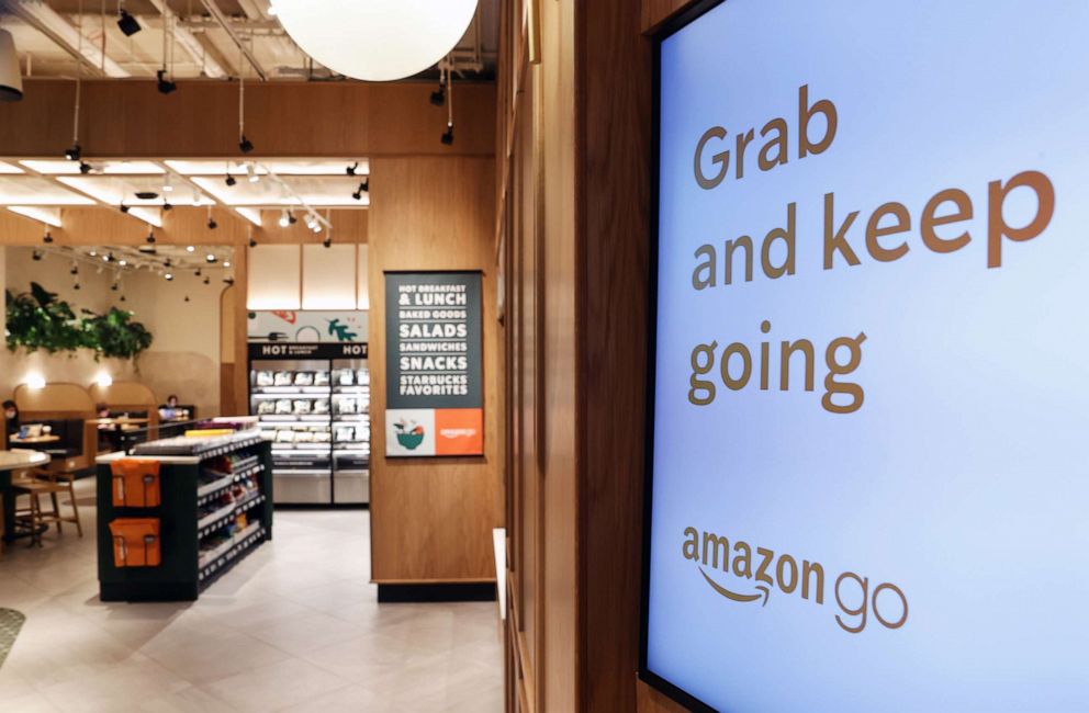 PHOTO: A new Starbucks store partnership with Amazon Go is pictured during a preview in New York City, Nov. 16, 2021.
