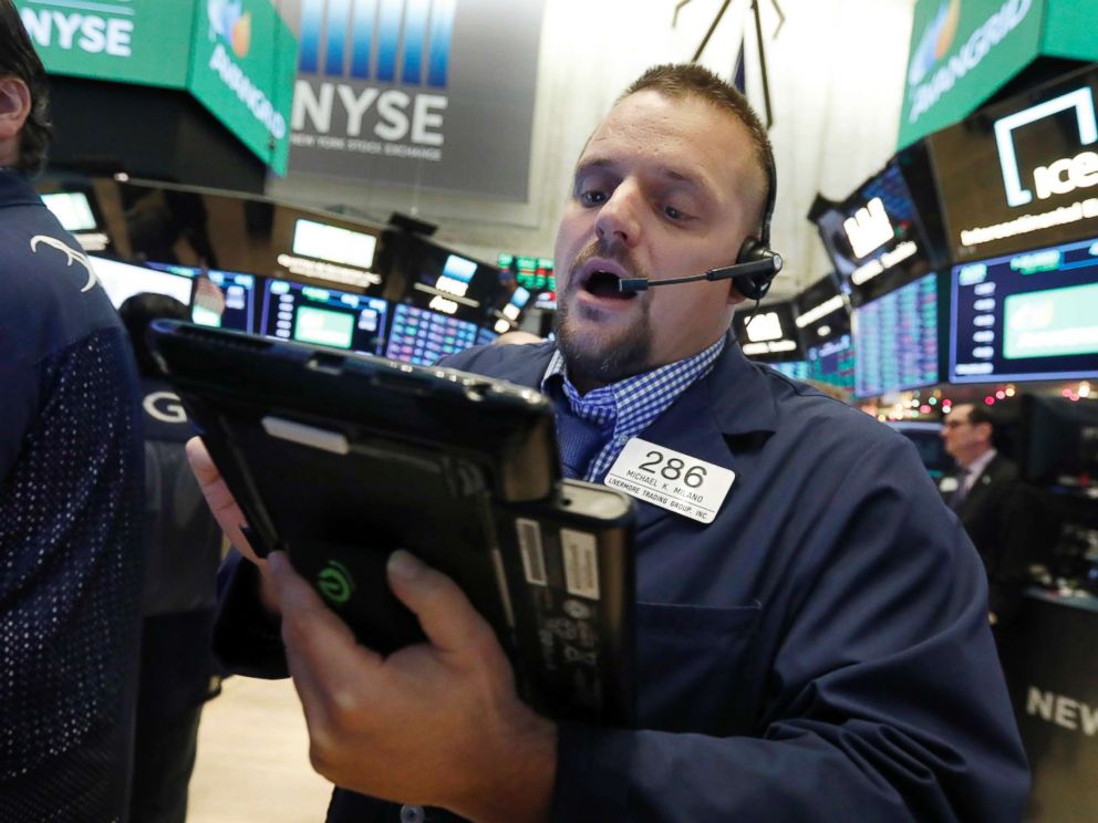 PHOTO: Trader Michael Milano works on the floor of the New York Stock Exchange, Nov. 28, 2018.