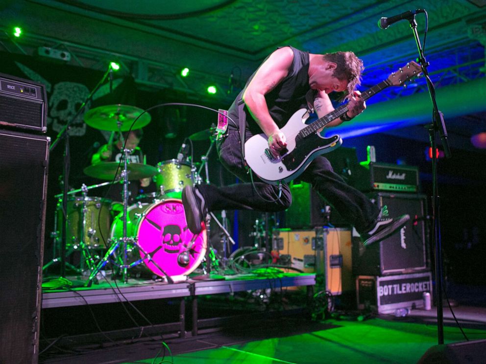 PHOTO: In this Sept. 18, 2012, file photo, Ray Carlisle of Teenage Bottlerocket performs onstage in Indianapolis.