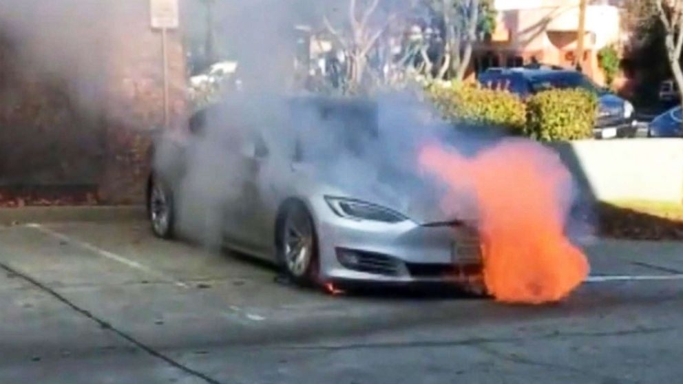 Firefighters work 16 hours to put out fires in Tesla Model S - ABC News
