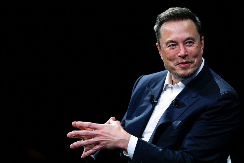 PHOTO: Elon Musk, Chief Executive Officer of SpaceX and Tesla and owner of Twitter, gestures as he attends the Viva Technology conference dedicated to innovation and startups at the Porte de Versailles exhibition centre in Paris, June 16, 2023.