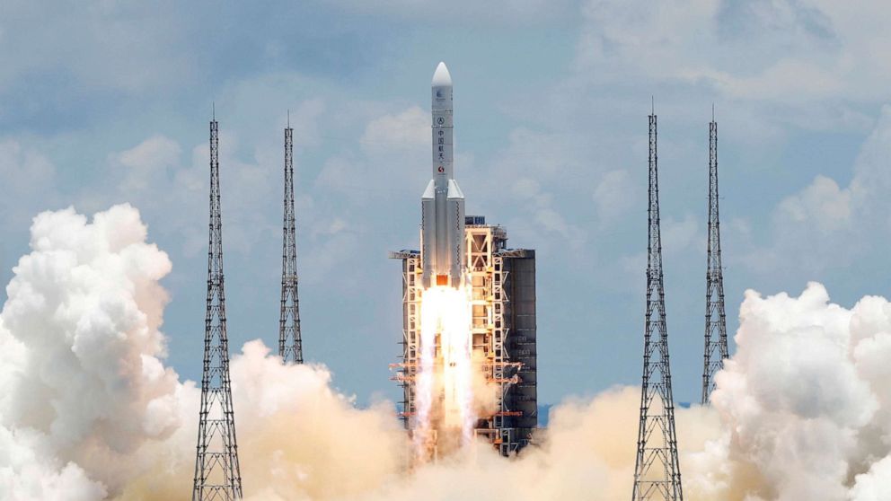 PHOTO: The Long March 5 Y-4 rocket, carrying an unmanned Mars probe of the Tianwen-1 mission, takes off from Wenchang Space Launch Center in Wenchang, Hainan Province, China, July 23, 2020.