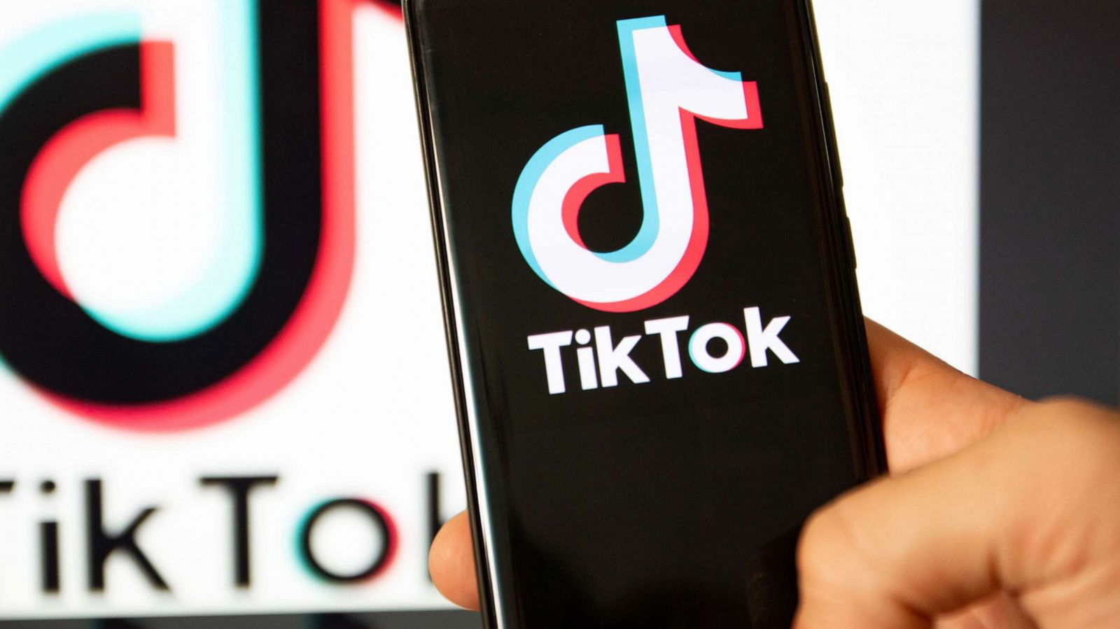 PHOTO: TikTok logo displayed on a phone screen.