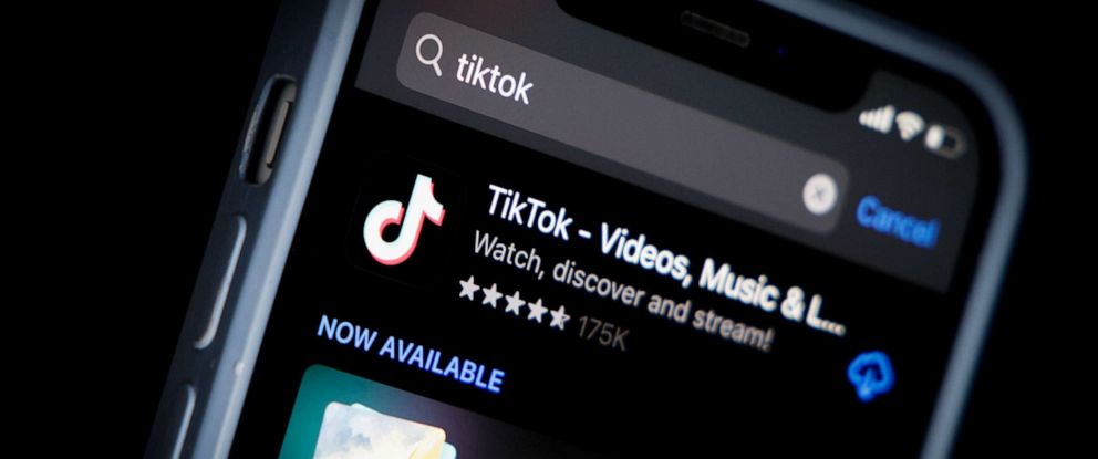 PHOTO: The TikTok app is seen for download in the App Store on an iPhone in this photo illustration, Oct. 5, 2022.