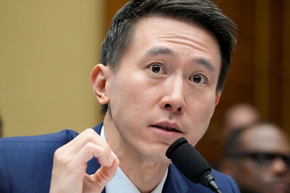 PHOTO: TikTok CEO Shou Zi Chew testifies during a hearing of the House Energy and Commerce Committee, on the platform's consumer privacy and data security practices and impact on children, March 23, 2023, on Capitol Hill in Washington.