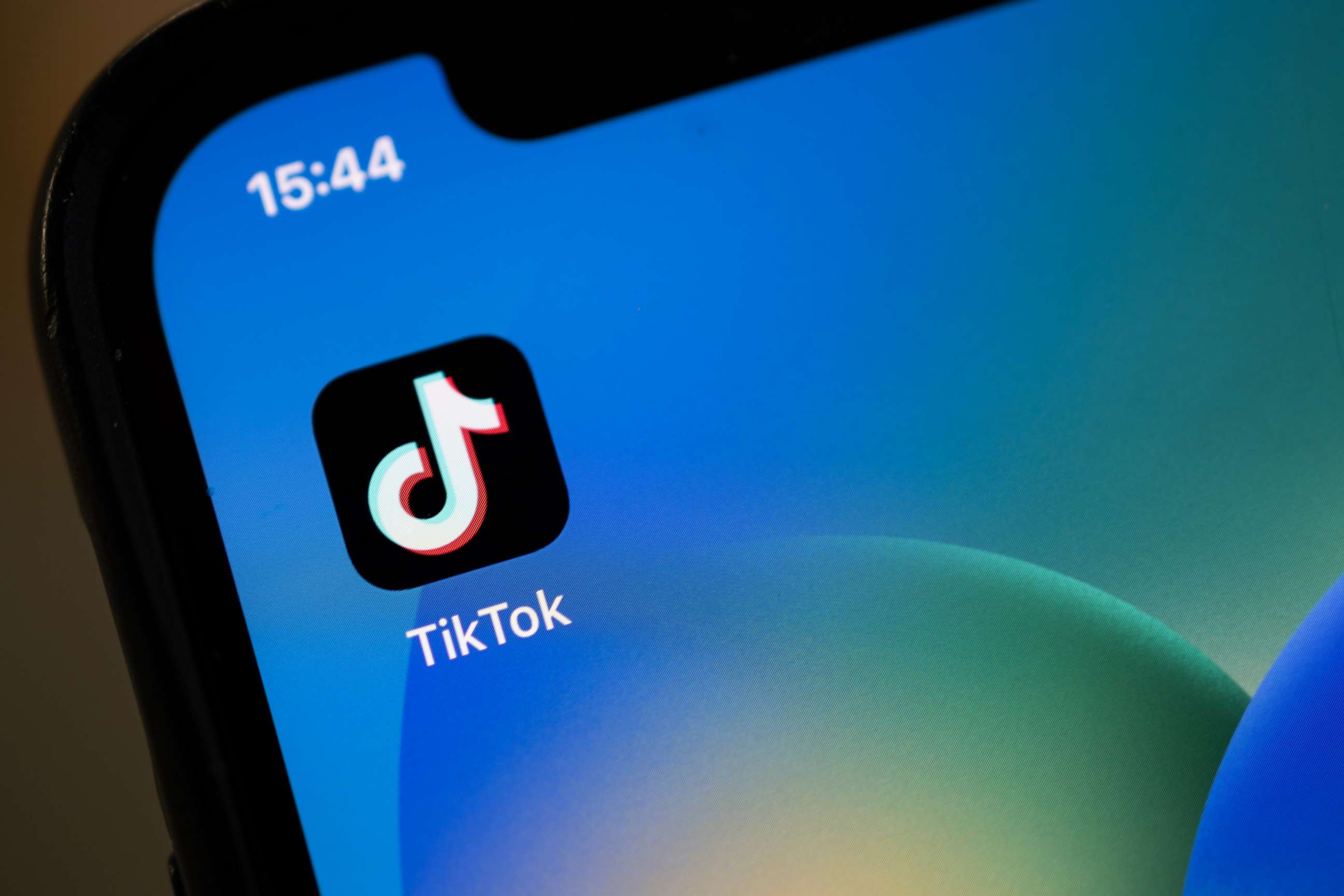 PHOTO: The TikTok app logo is displayed on an iPhone on Feb. 28, 2023 in London.