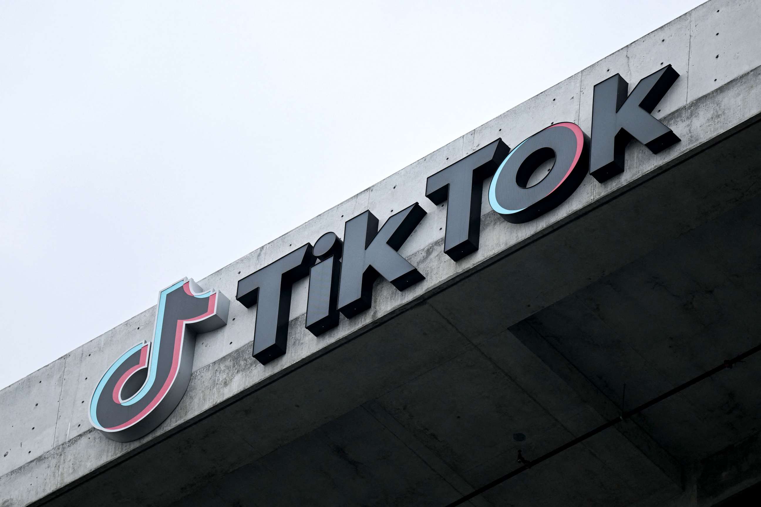 PHOTO: The TikTok logo is displayed on signage outside TikTok social media app company offices in Culver City, California, March 16, 2023.