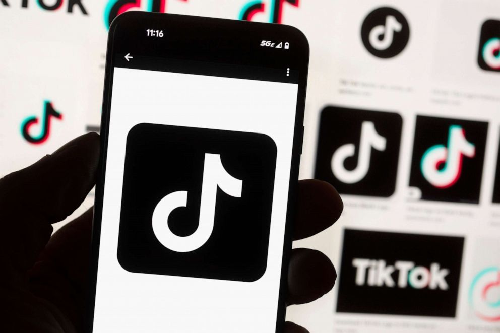 PHOTO: The TikTok logo is seen on a cellphone on Oct. 14, 2022, in Boston.