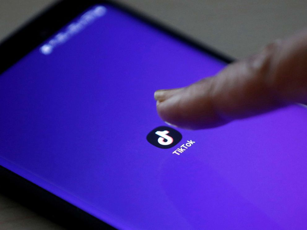 PHOTO:The logo of TikTok application is seen on a mobile phone screen in this picture illustration taken Feb. 21, 2019.