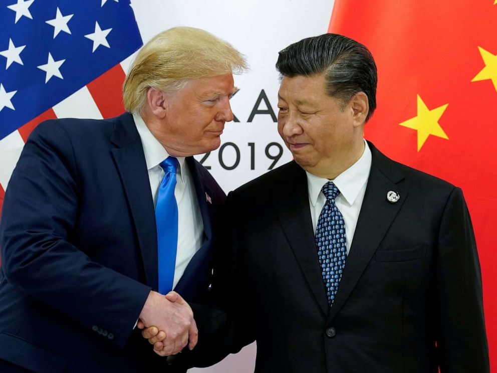 PHOTO: President Donald Trump meets with Chinas President Xi Jinping at the start of their bilateral meeting at the G20 leaders summit in Osaka, Japan, June 29, 2019.