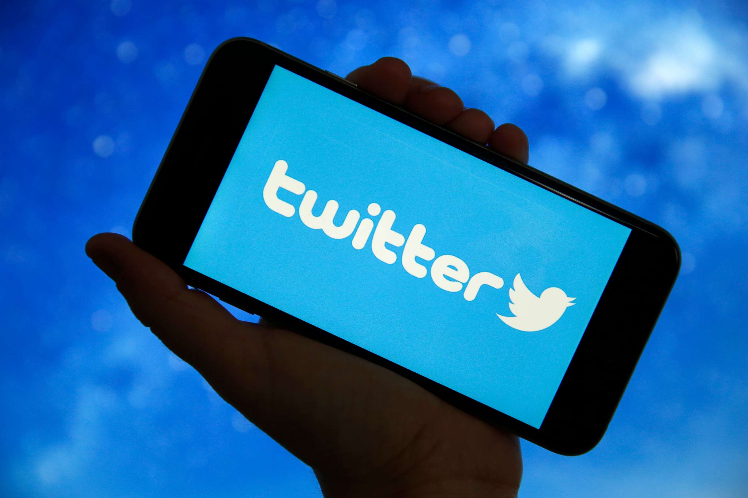 PHOTO: In this photo illustration social network Twitter logo is displayed on the screen of a smartphone on Dec. 26, 2019 in Paris.