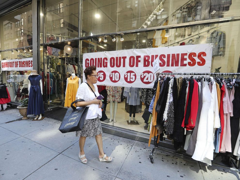 PHOTO: A woman looks at clothes at a clothing store in New York, Sept. 4, 2020.
