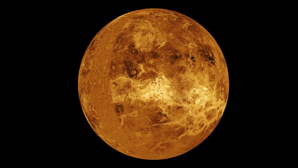 PHOTO: The northern hemisphere of Venus is displayed in this global view of the surface as seen by NASA Magellan spacecraft.