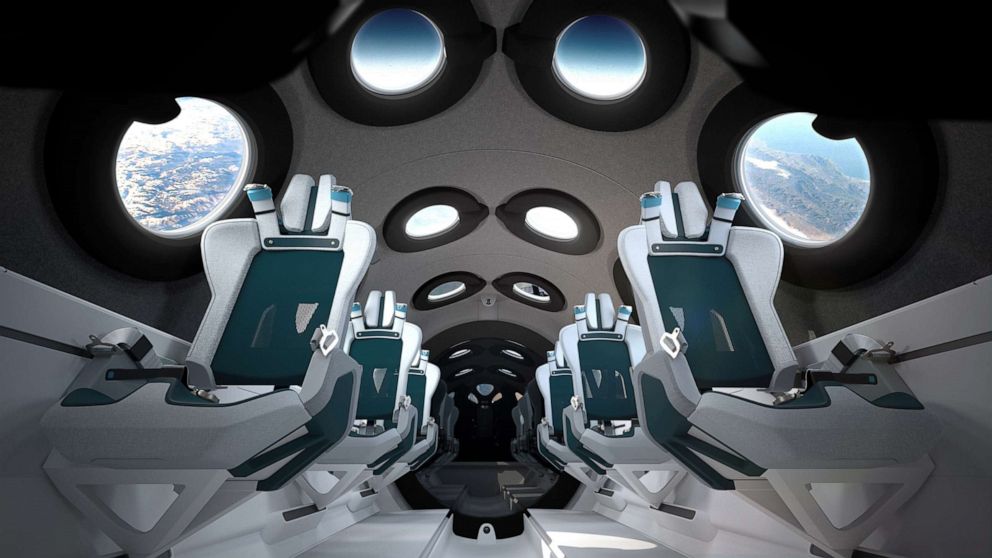 PHOTO: The Virgin Galactic spaceship cabin interior is pictured in an image released by Virgin Galactic.
