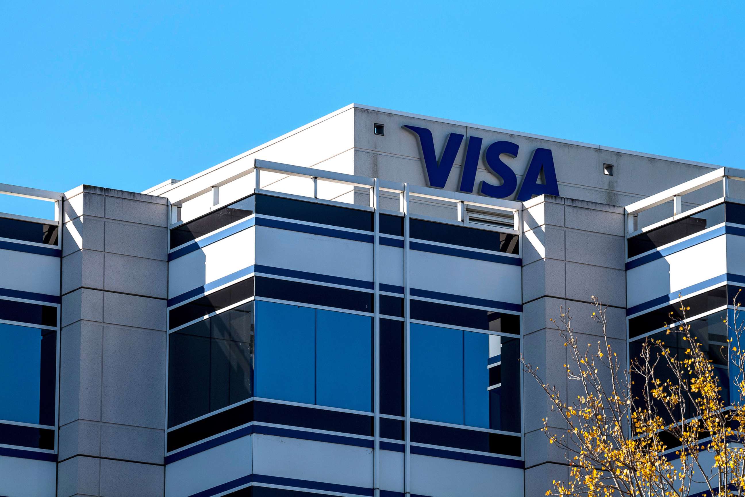 PHOTO: Visa Inc. headquarters in Foster City, Calif., Nov. 23, 2020.