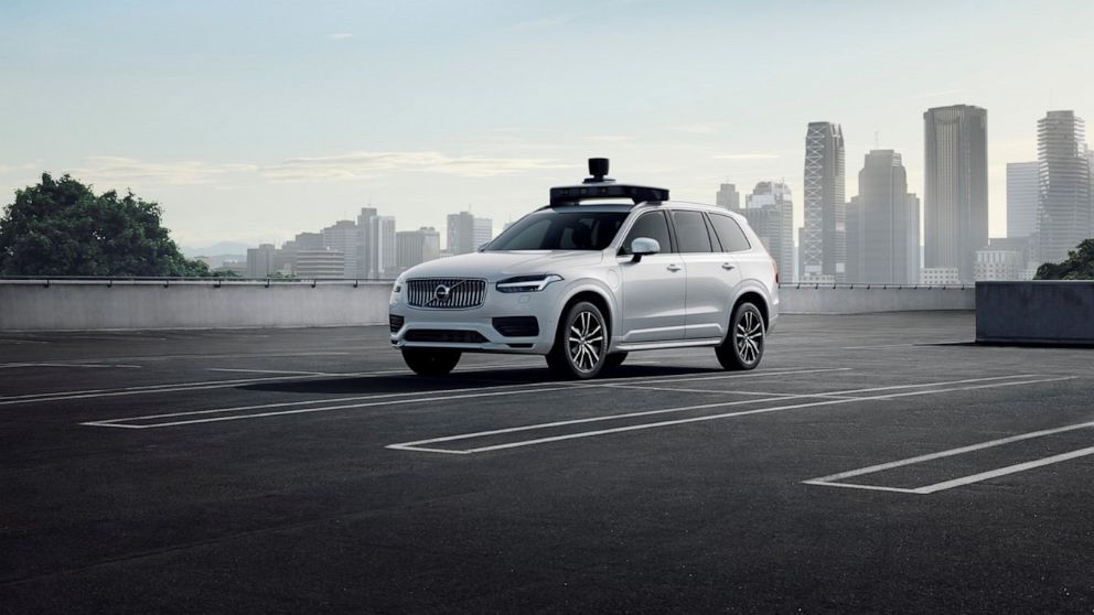 PHOTO: A Volvo and Uber self-driving vehicle is pictured here.