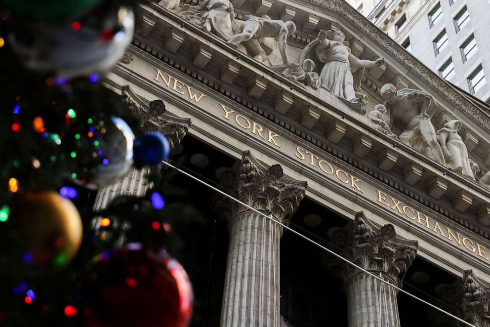 PHOTO: The New York Stock Exchange, Wednesday, Dec. 14, 2022, in New York. The Federal Reserve raised interest rates by half a point on Wednesday.