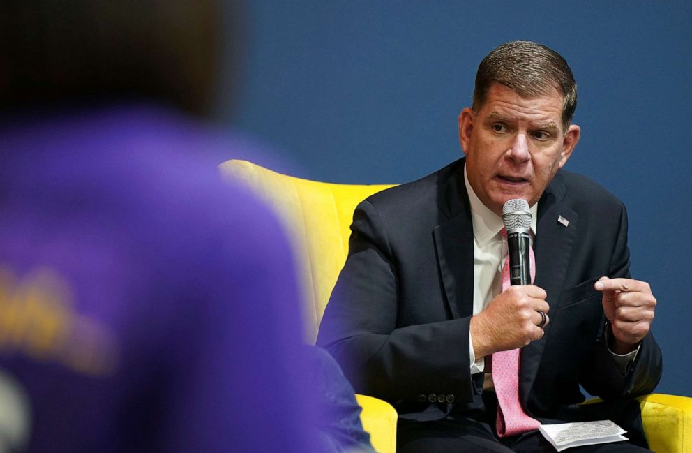 PHOTO: Labor Secretary Marty Walsh discusses organizing unions in the workplace during the Black Caucus Foundation's Annual Legislative Conference, Sept. 30, 2022, in Washington, D.C. 