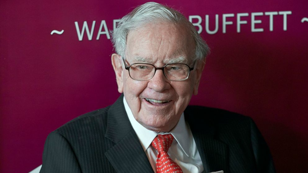 PHOTO: In this May 5, 2019 file photo Warren Buffett, Chairman and CEO of Berkshire Hathaway in Omaha, Neb.
