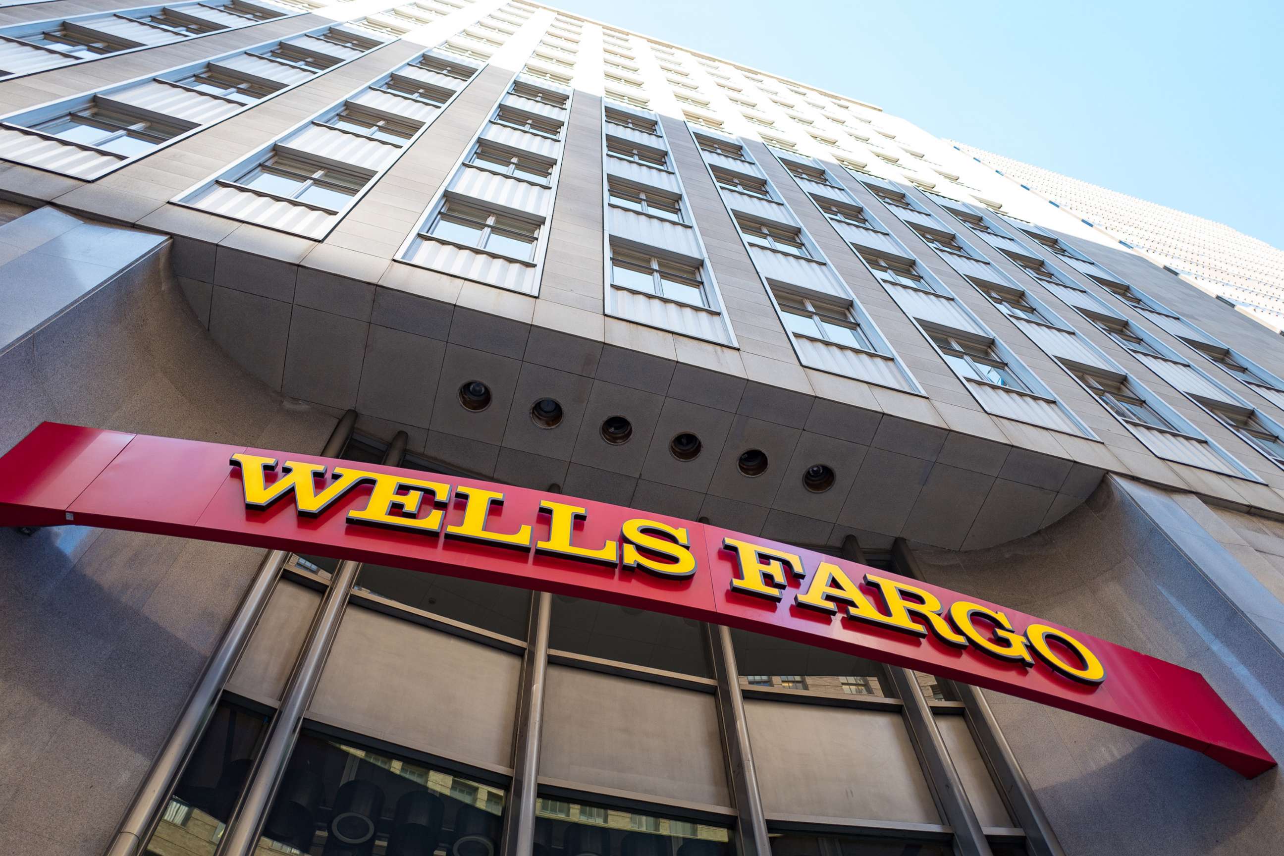 PHOTO: Signage with logo at headquarters of Wells Fargo Capital Finance, the commercial banking division of Wells Fargo Bank, in the Financial District neighborhood of San Francisco, Sept. 26, 2016.