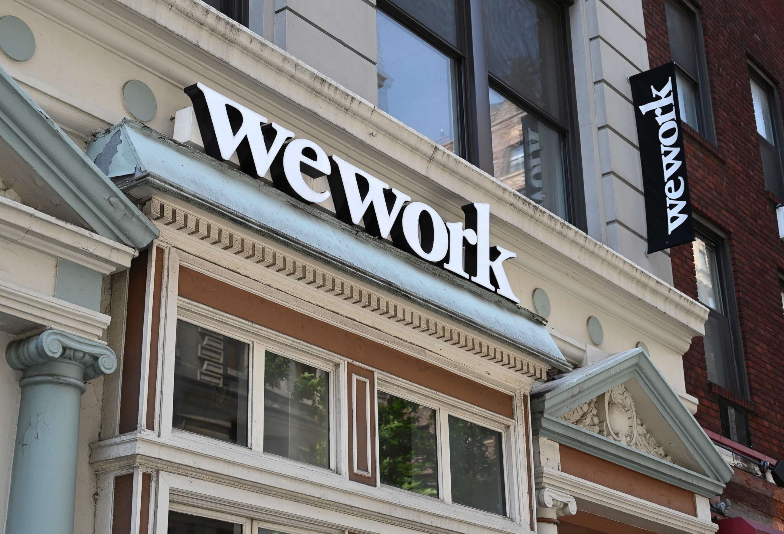 PHOTO: A WeWork office is seen in New York, July 19, 2019.