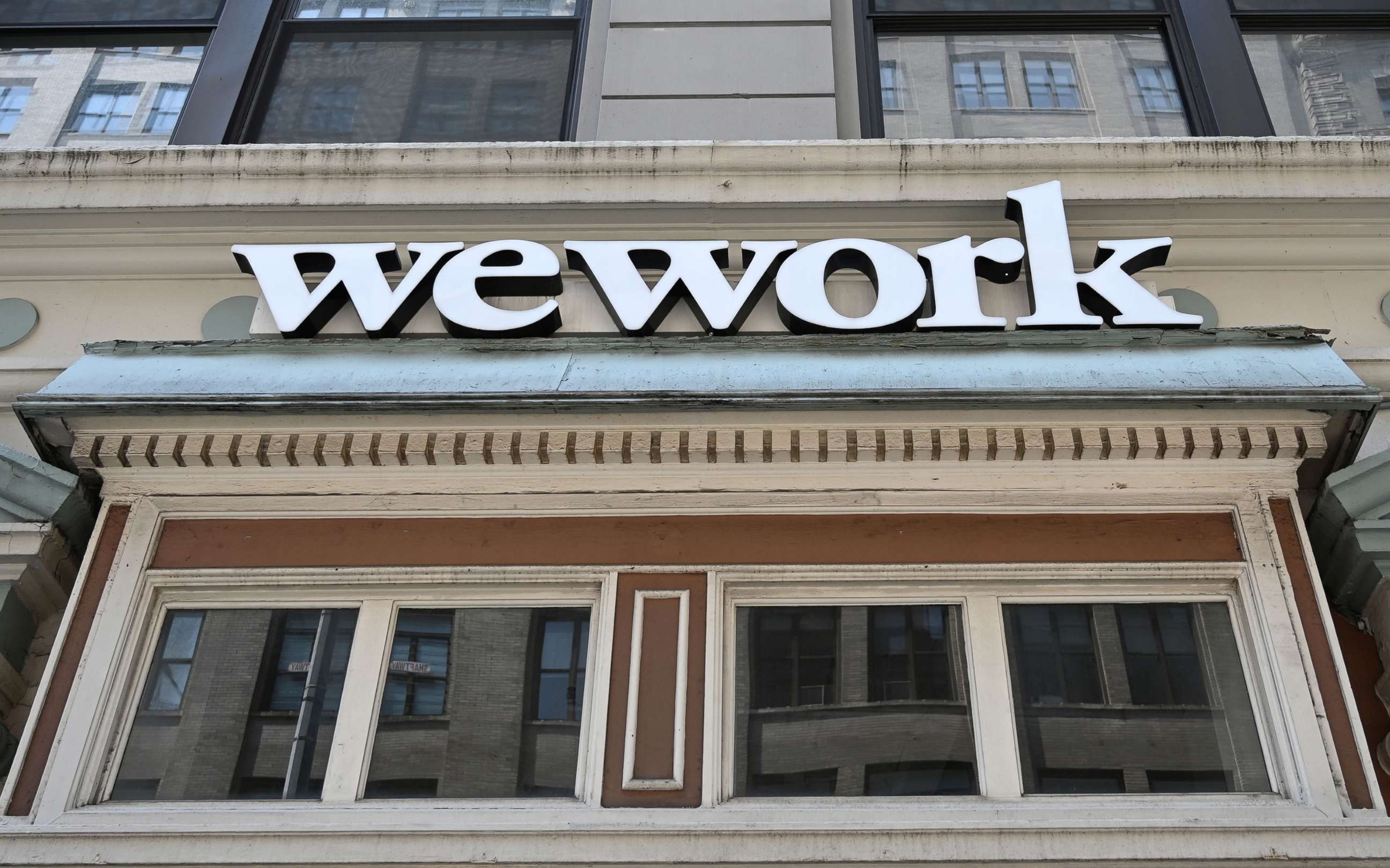 PHOTO: In this July 19, 2019, file photo, a WeWork office is shown in New York.