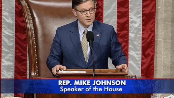 In this image from video, Speaker of the House Mike Johnson, R-La., announces the final vote total after the House of Representatives passed President Donald Trump's big bill of tax breaks and program cuts after an all-night session at the U.S. Capitol in Washington, Thursday, May 22, 2025. (House Television via AP)