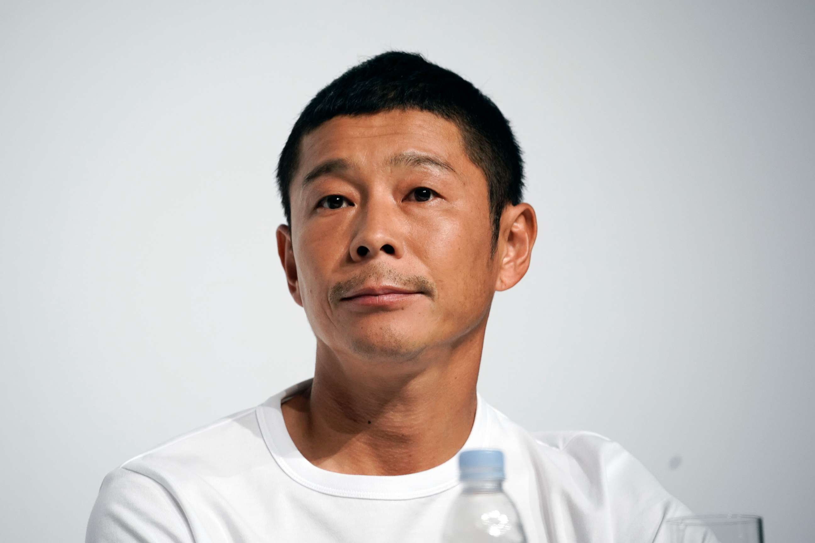 PHOTO: Zozo founder Yusaku Maezawa attends a news conference, Sept. 12, 2019, in Tokyo.