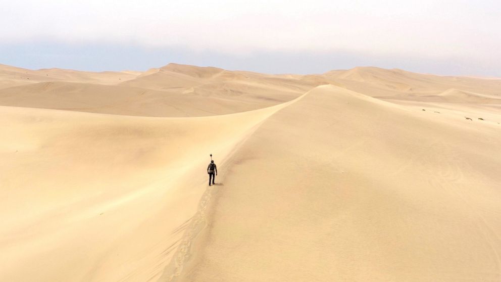 PHOTO: Tawanda Kanhema is pictured here mapping out the Namib Desert for Google Street View. 