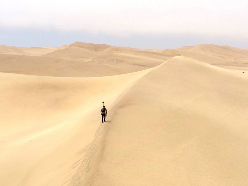 PHOTO: Tawanda Kanhema is pictured here mapping out the Namib Desert for Google Street View.